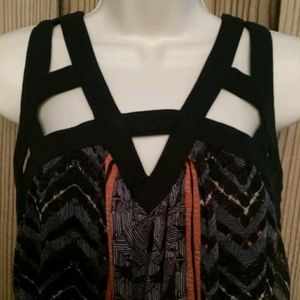 XHILARATION Caged Strappy Shift Dress